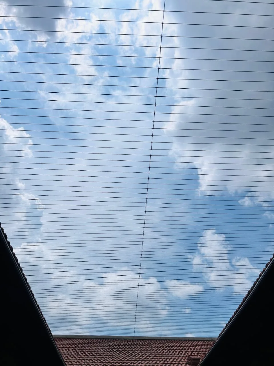 Invisible grill installed on a bedroom window with city skyline view