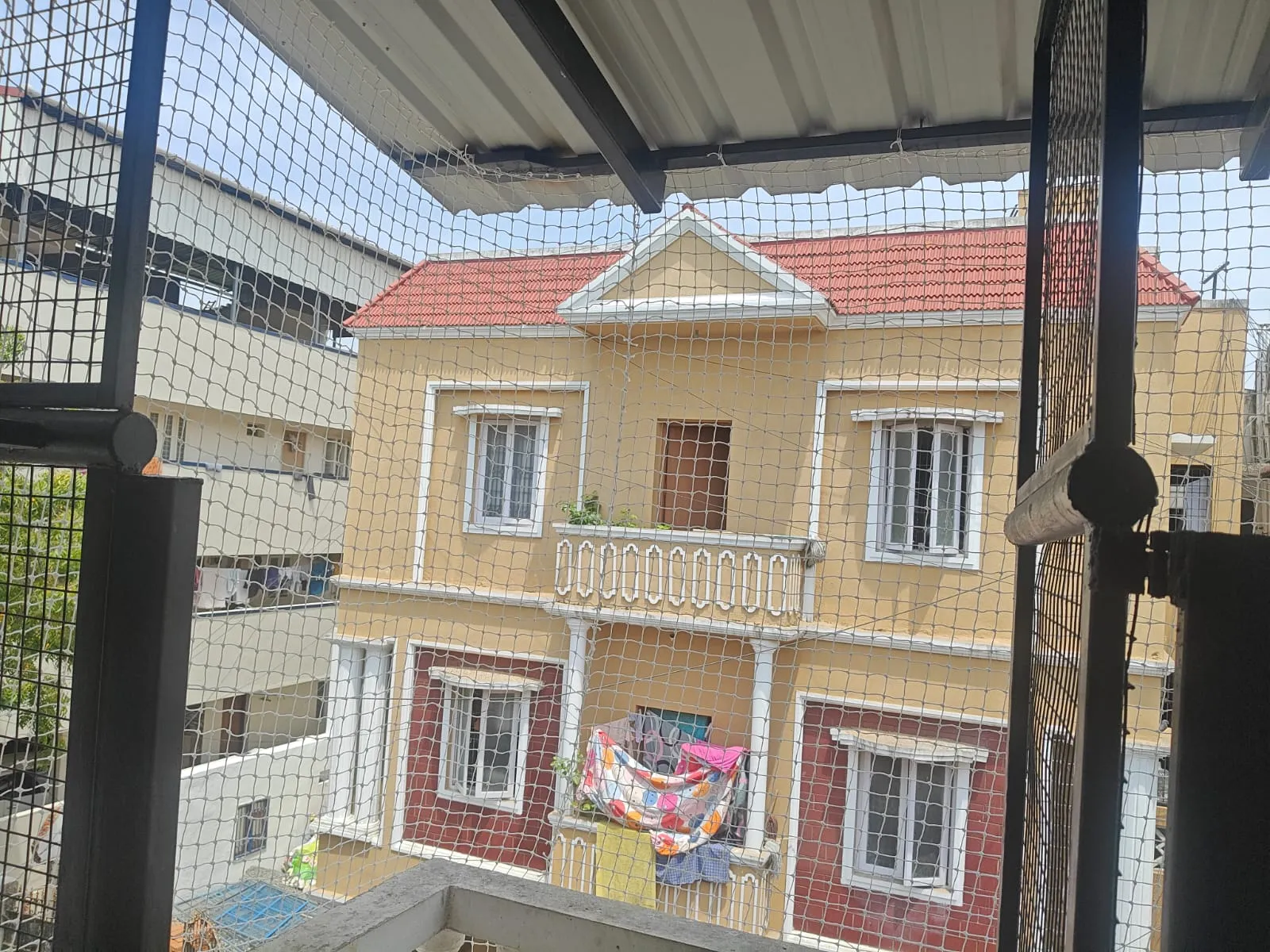 Bird Nets installed on a Bangalore home balcony