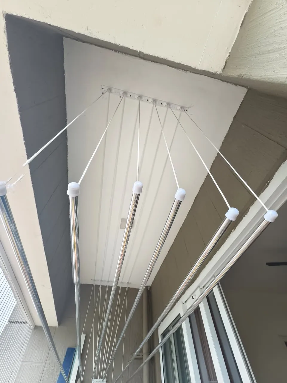 Cloth Hangers installed on a Bangalore home balcony