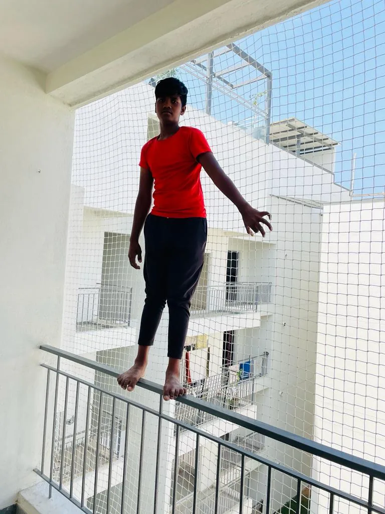 Safety Nets installed on a Bangalore home balcony